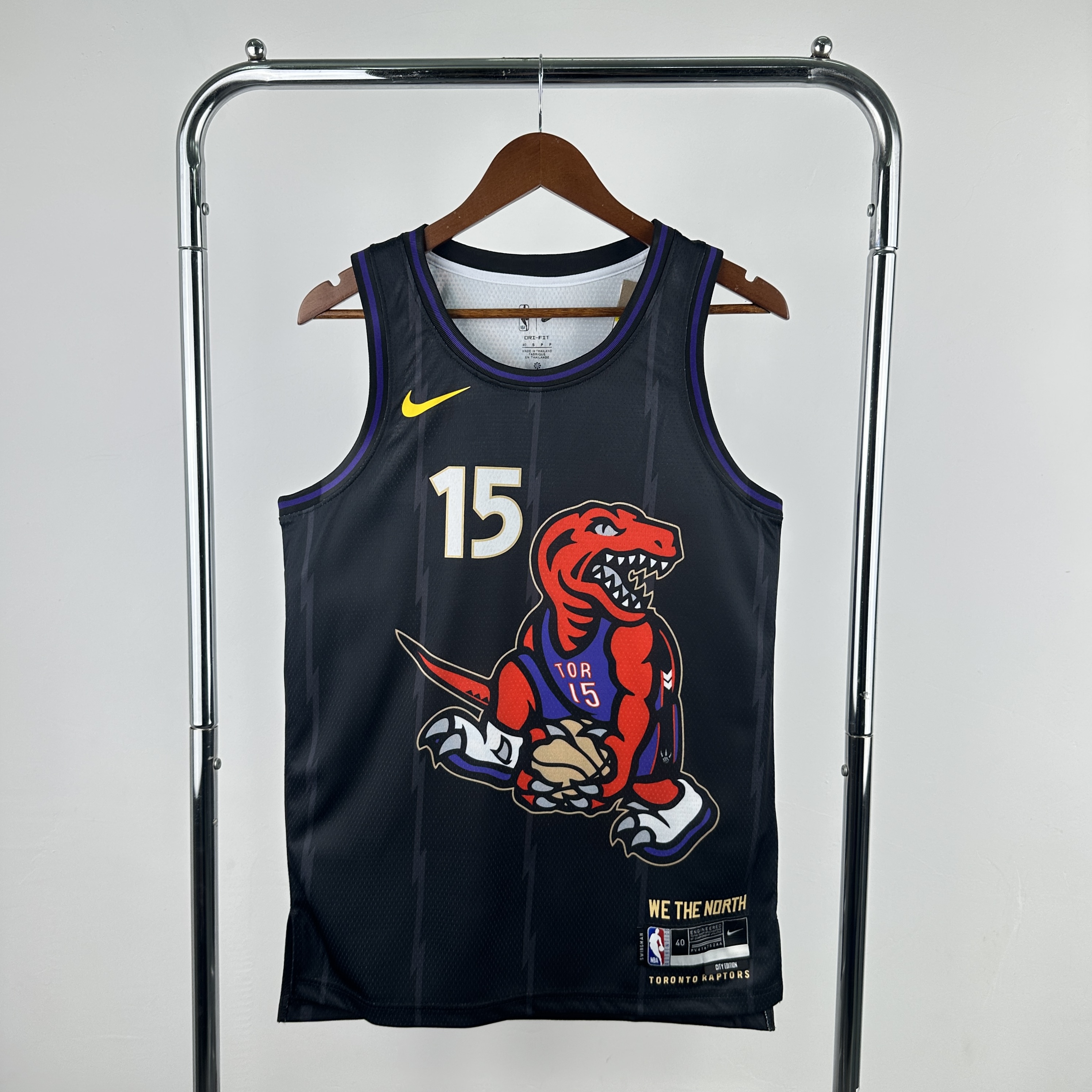 Men Toronto Raptors #15 Carter Black City Edition Season Nike 2025 NBA Jersey->->NBA Jersey